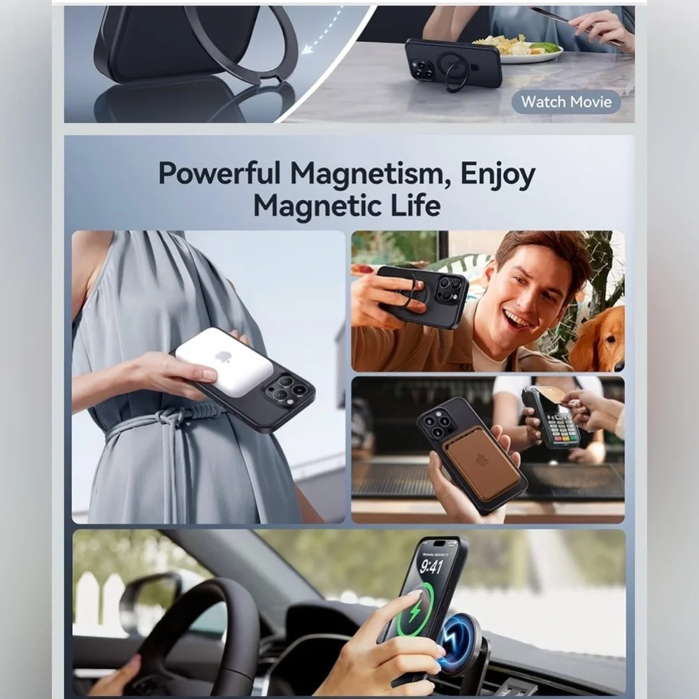 AMAZON CASEKOO Black Ultra-Magnetic Stand for iPhone 16 Pro Max Case